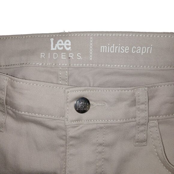 Riders By Lee Mid Rise Capri Biege Jeans Womens Size 8M - Picture 7 of 8